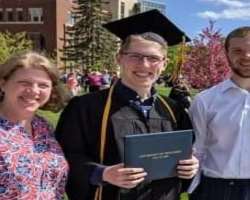 He is graduated from the University of Wisconsin-Eau Claire in May 2019.